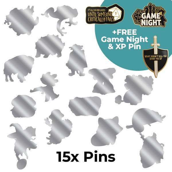 15 Pins + 3 Free Pins (Critically Fails)