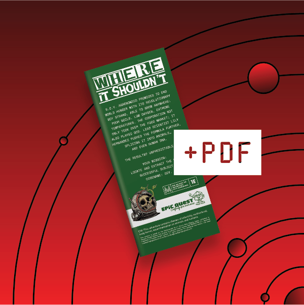 Where it Shouldn't trifold adventure for Mothershiip RPG  Print (Physical)