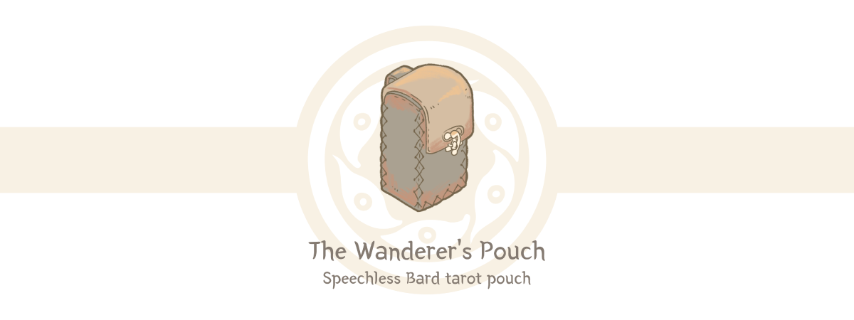 Preview of the Speechless Bard leather tarot pouch