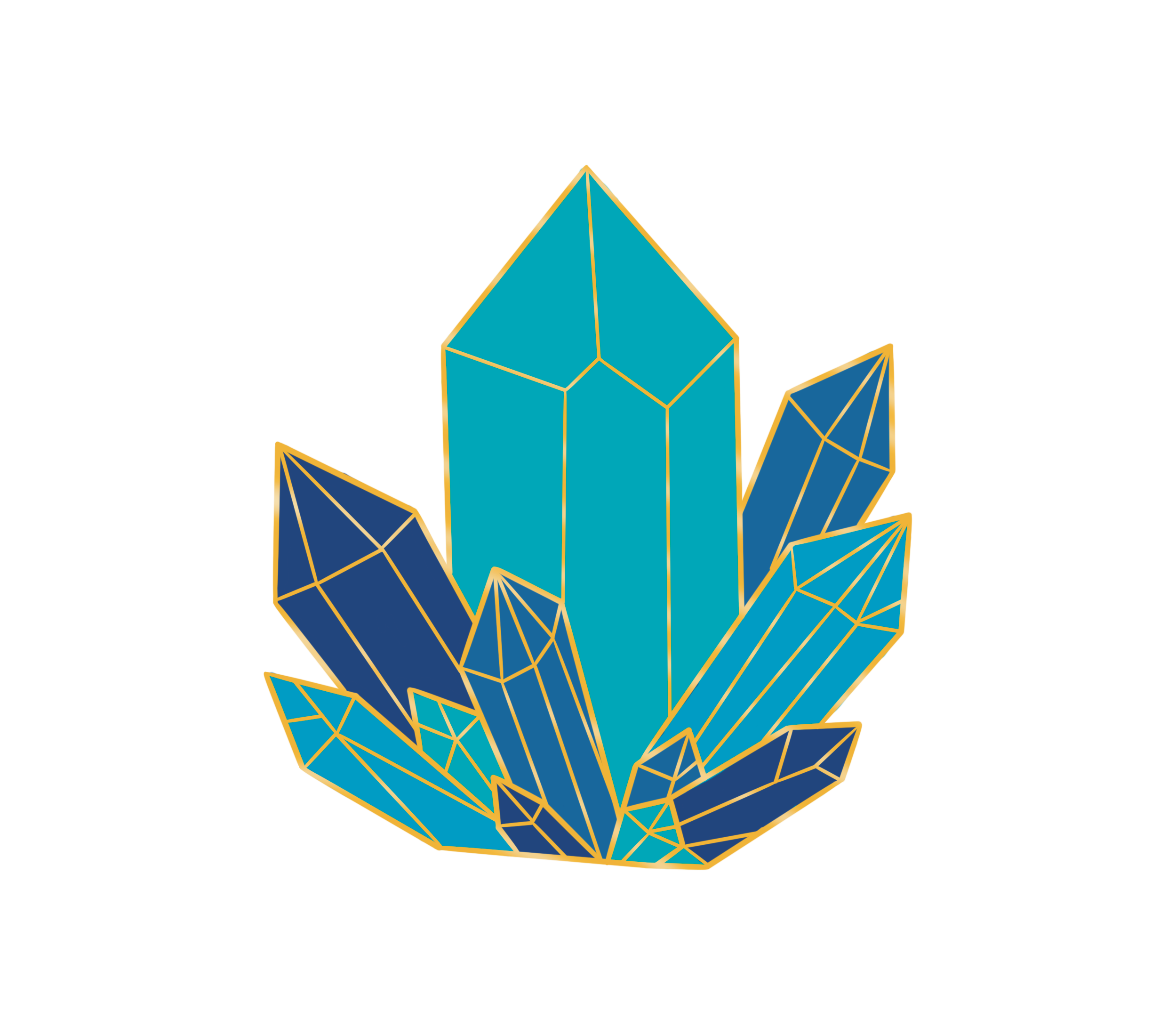Blue Crystal Pin