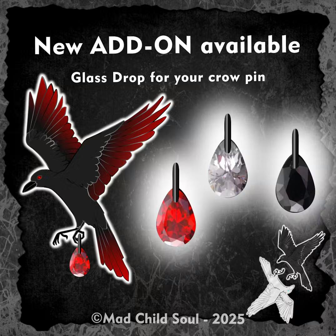1x Synthetic Zircon Drop for Crow Pin