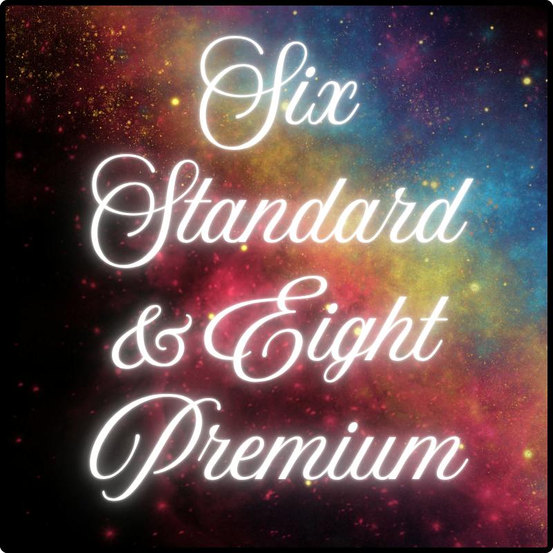 Six Standard & Eight Premium Pins