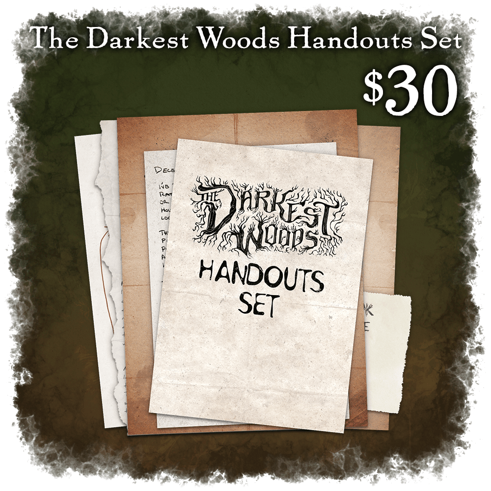 The Darkest Woods Handouts Set. $30.