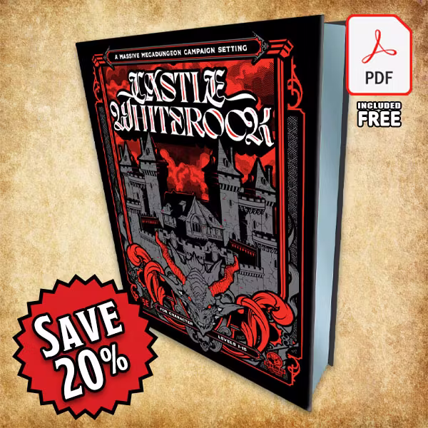 Castle Whiterock, 5E, Clamshell Exclusive Box (Hydro74 cover) Print+PDF