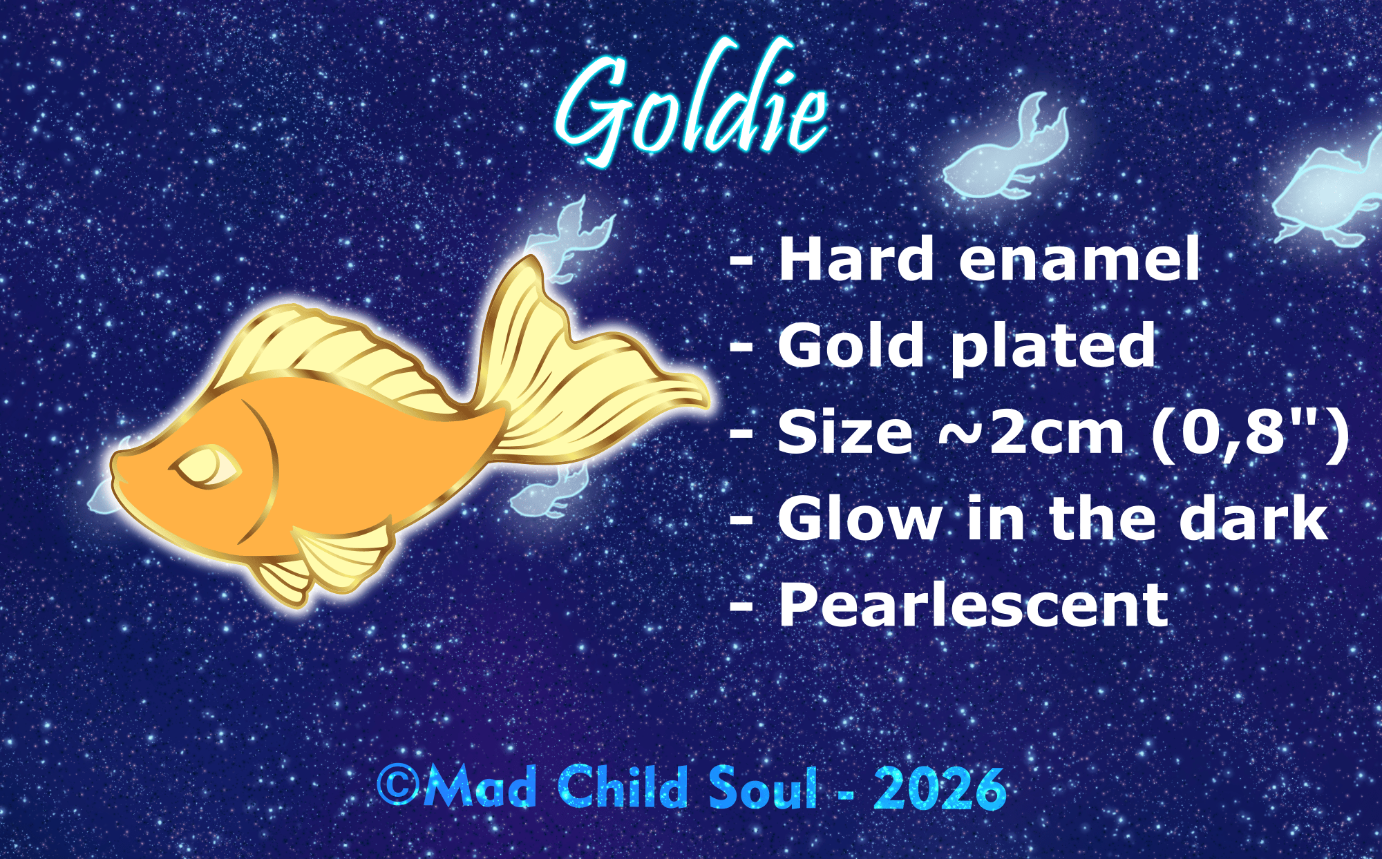 1x MINI PIN Goldie (orange)