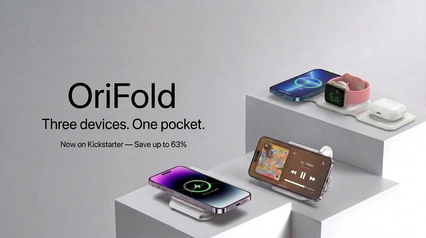 Orifold: 3-in-1 foldable magsafe charger