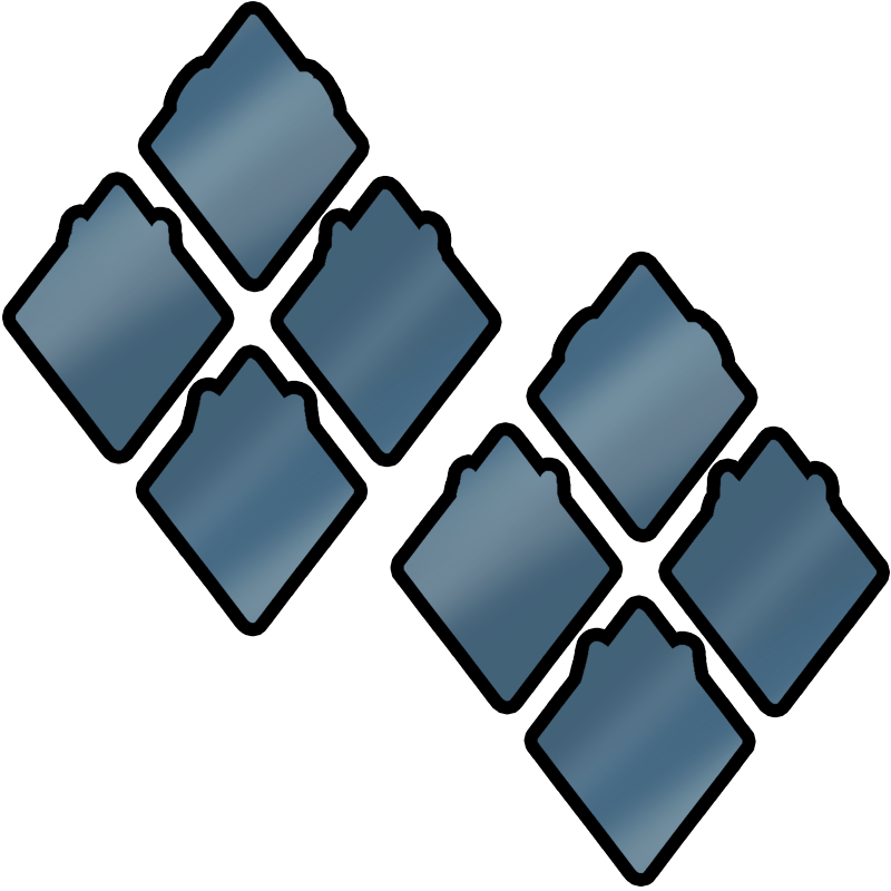 Two sets of 4 portrait pins