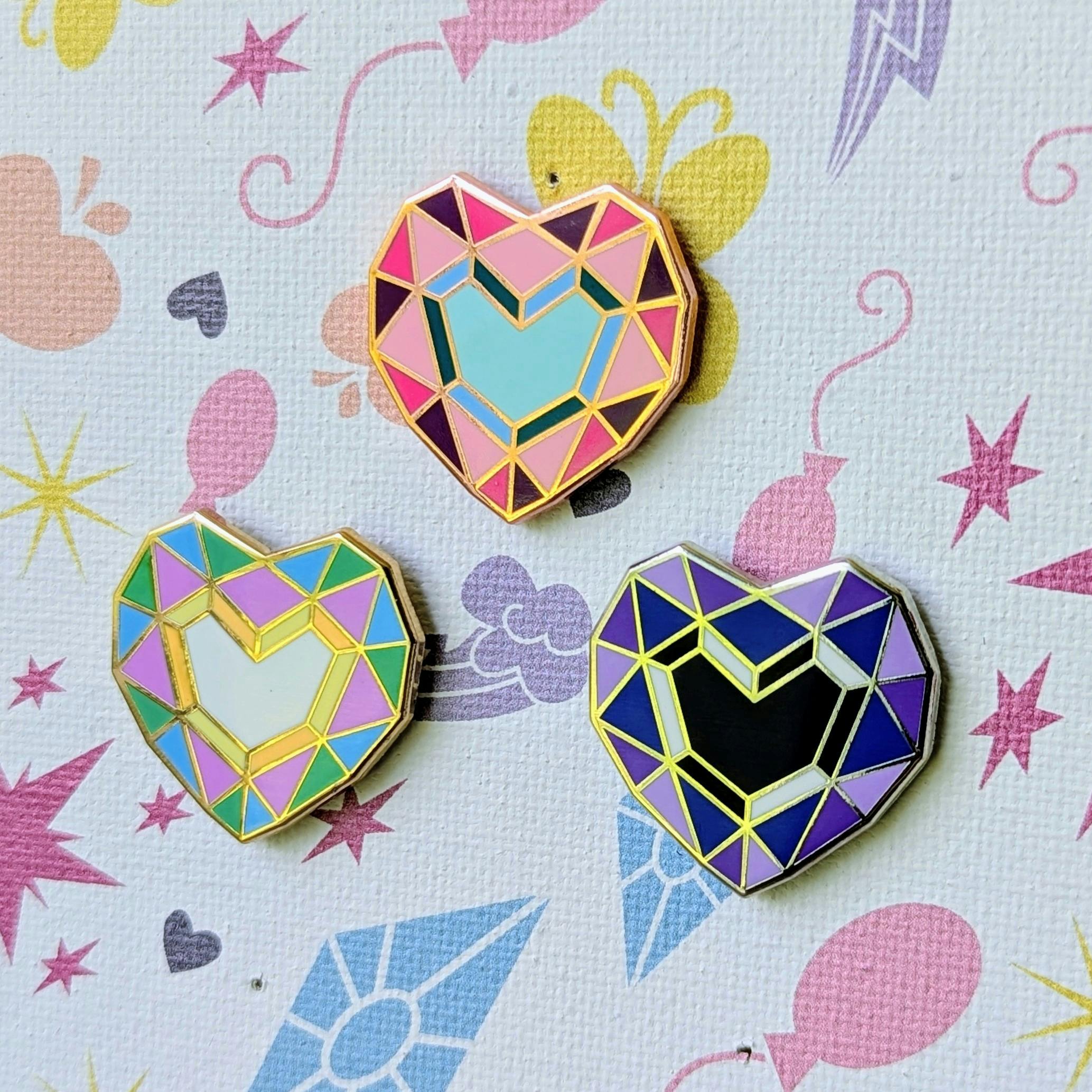 Heart Pin 3 Pack