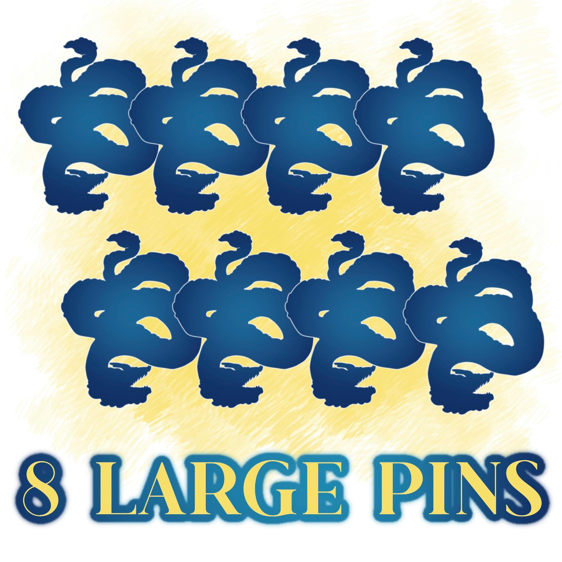 8 Large pins