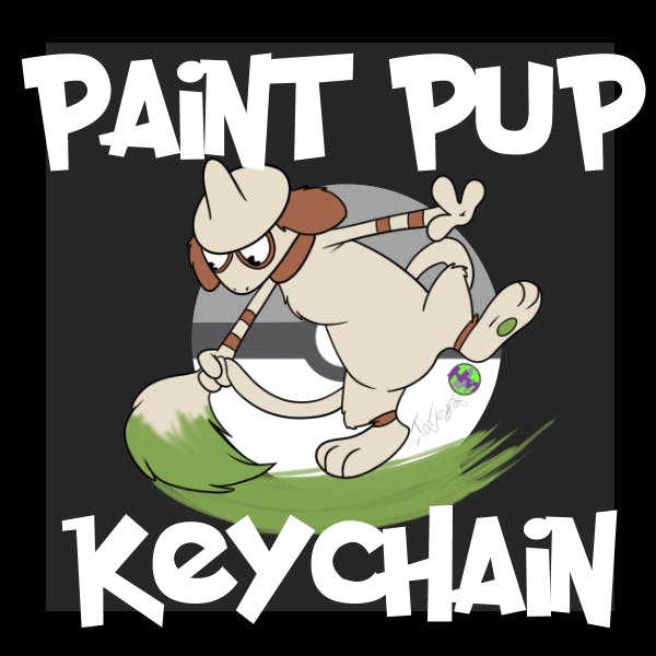 Paint Pup Keychain