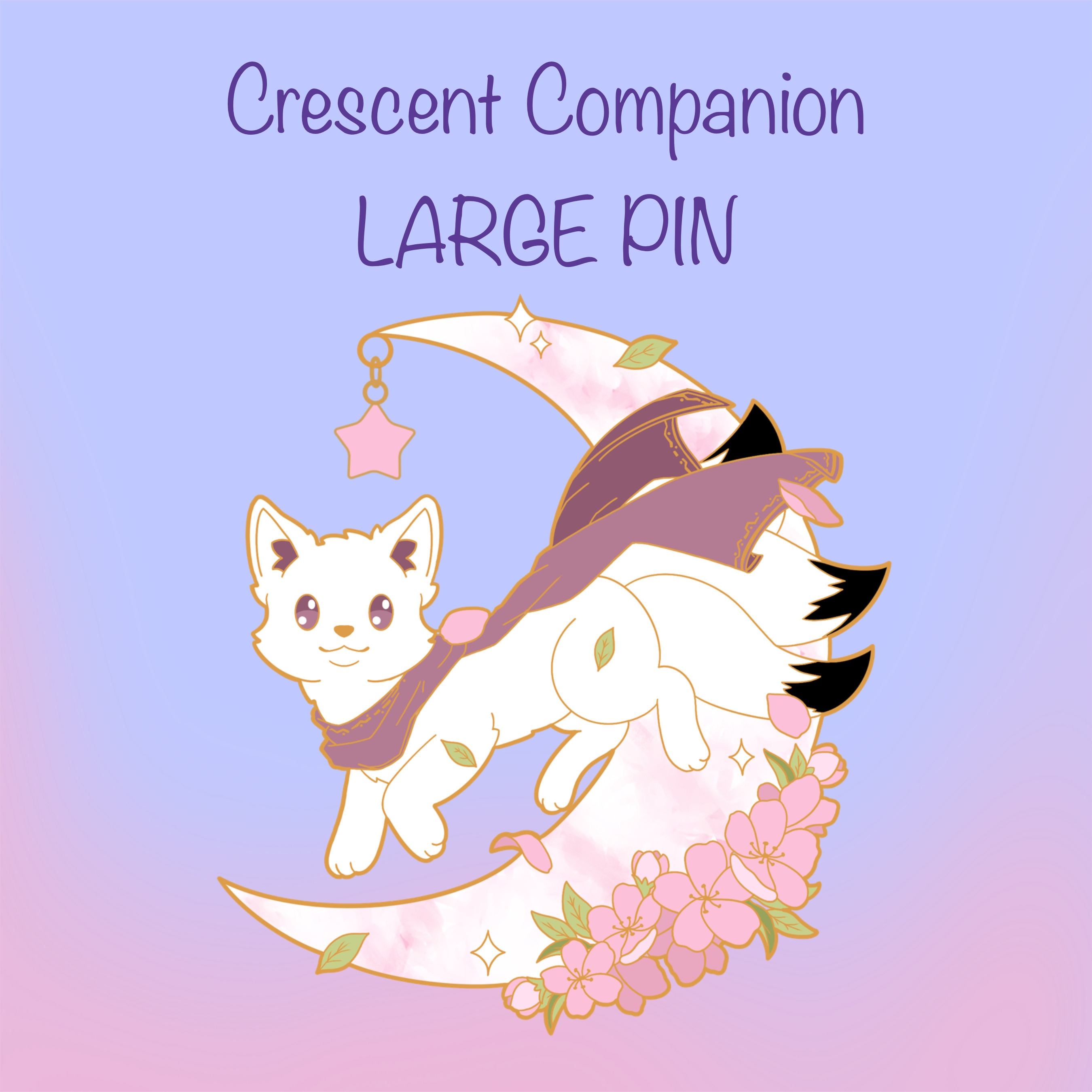 Crescent Companion LARGE Pin