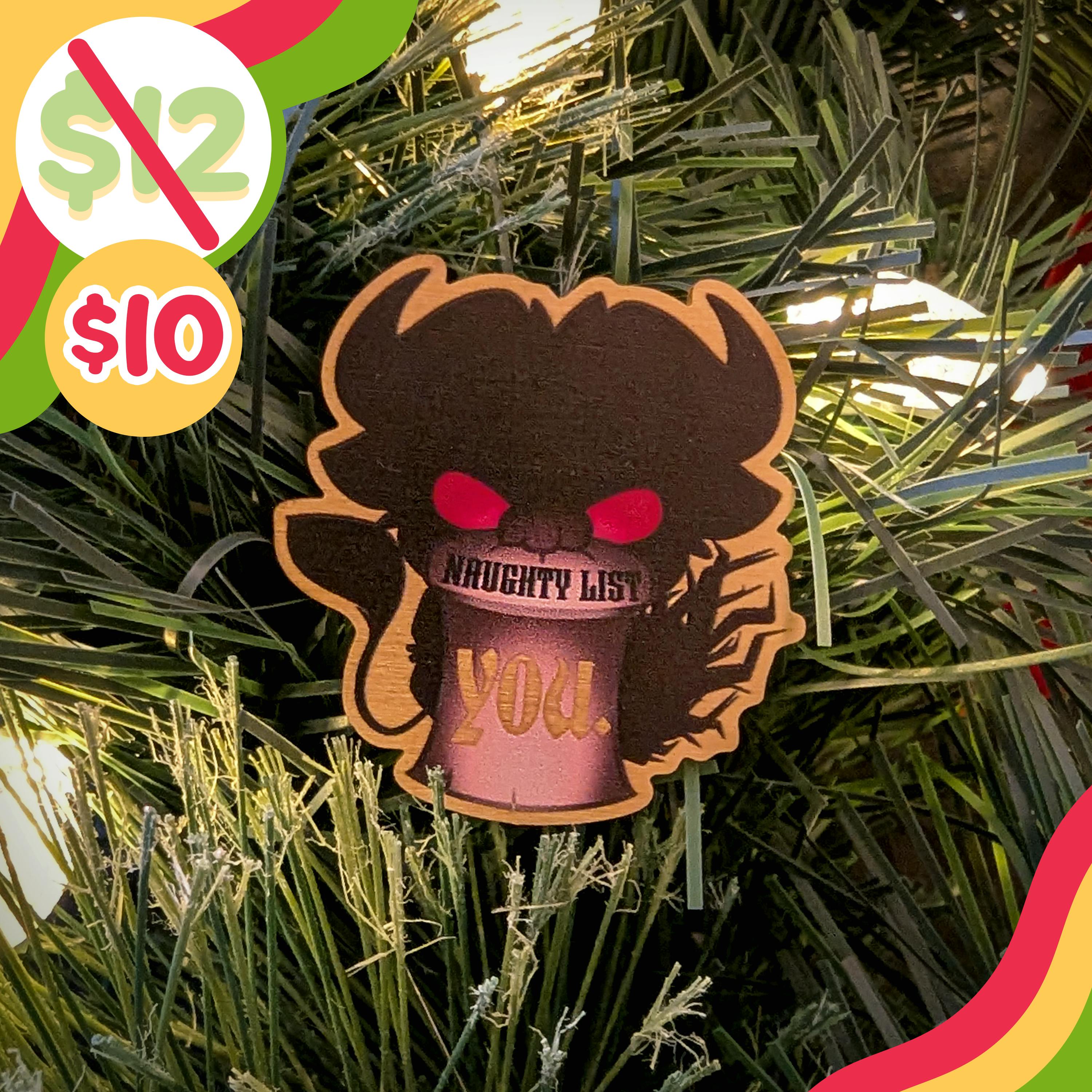 🐐 Krampus Metal Pin - Naughty List 🐐