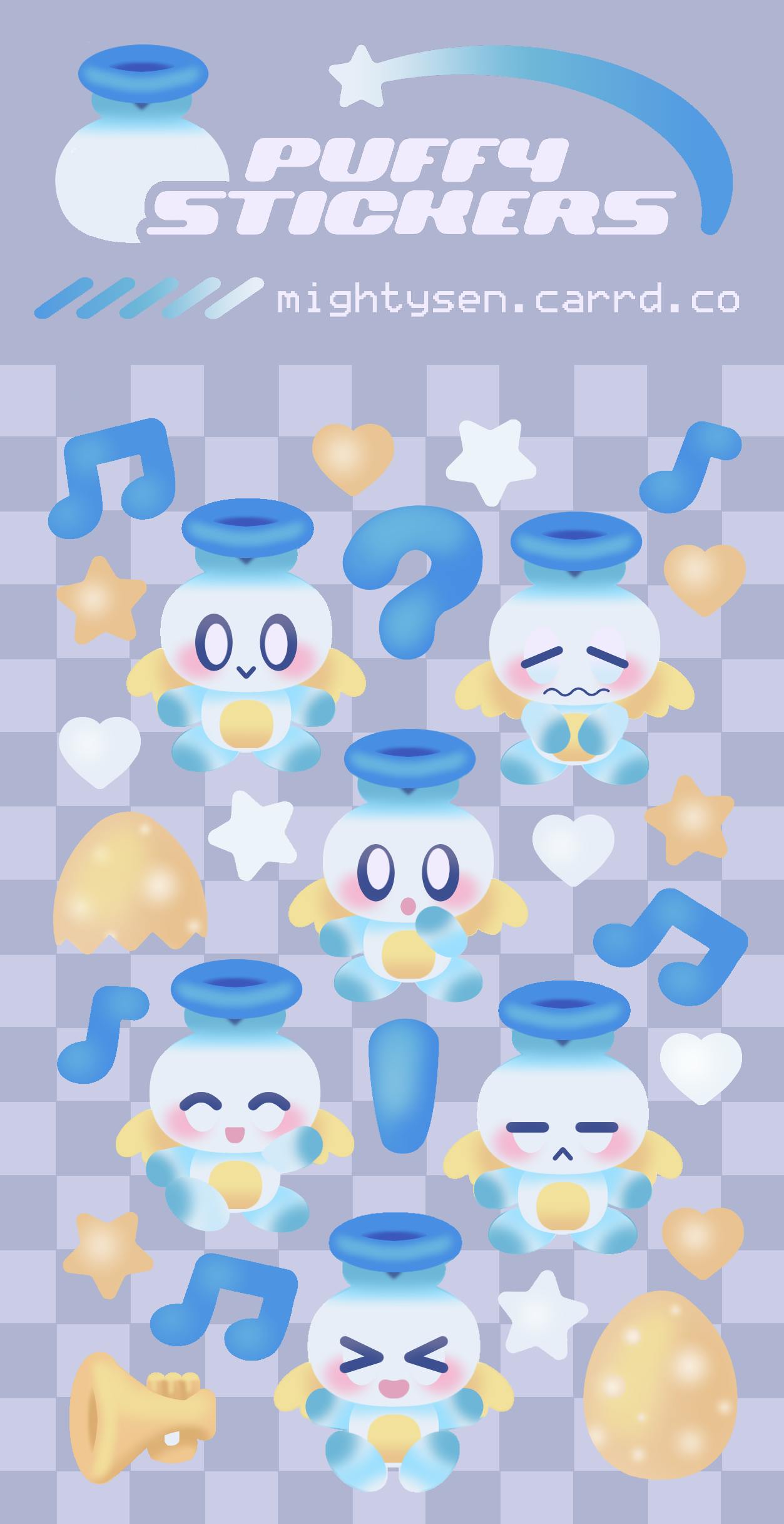 HERO CHAO PUFFY STICKERS