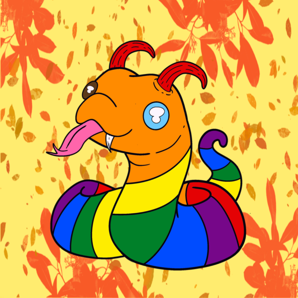 Knee High Pride Gummy Snake Throw Pillow Cover