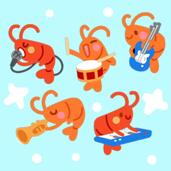 Shrimp Gacha Pin Set