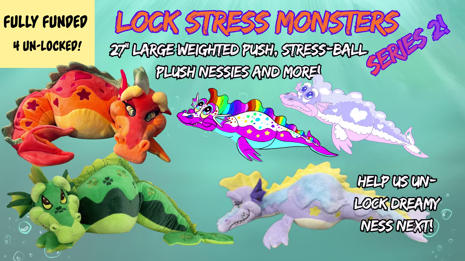 Lock Stress Monsters Weighted Plush (Series 2)