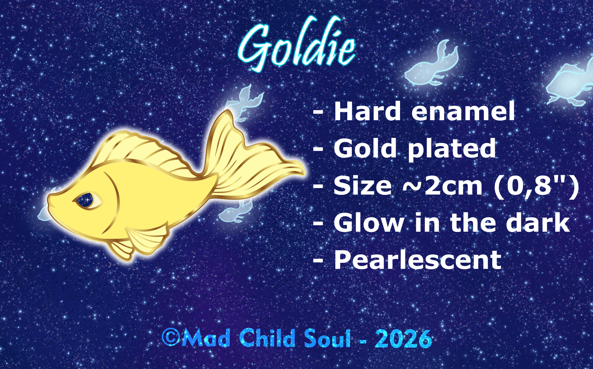 1x MINI PIN Goldie 