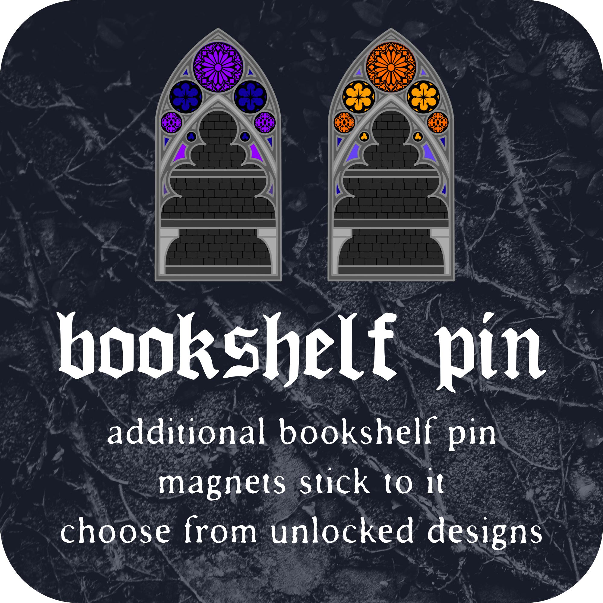 Bookshelf pin