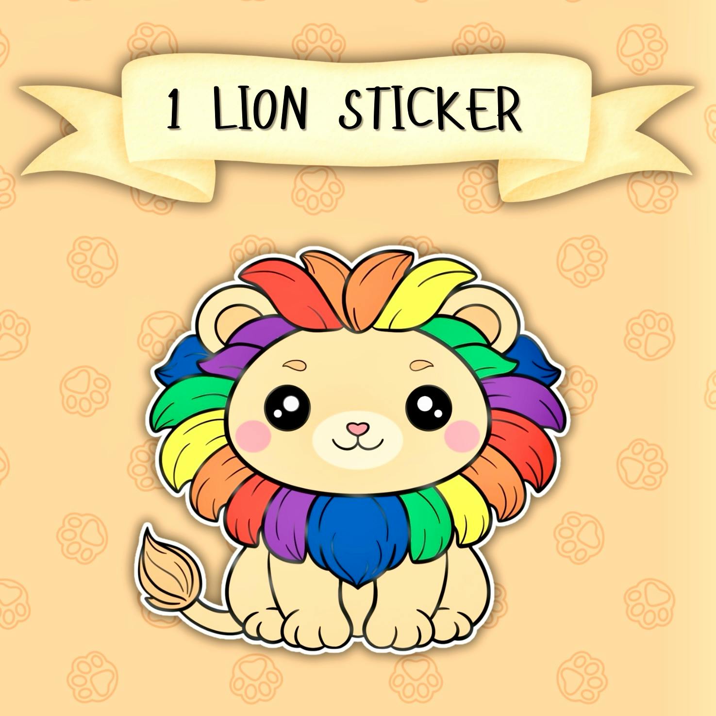 Lion Vinyl Sticker