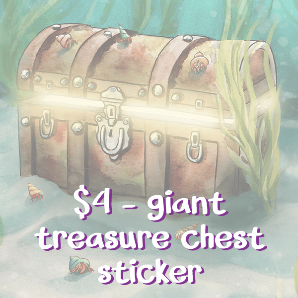 Giant Treasure Chest vinyl sticker