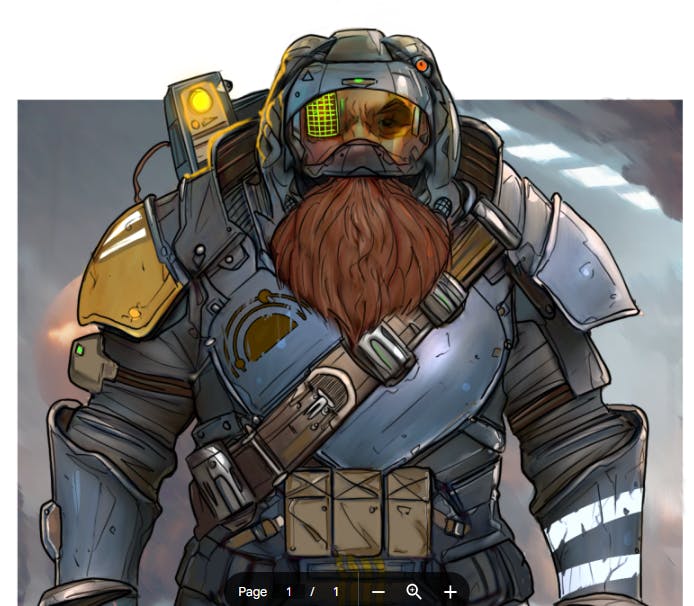 Grizzled Space Dwarf Warrior