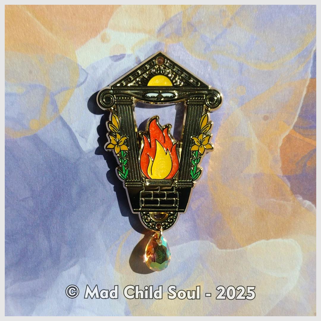 1x PIN : Inner Orange Fire Lantern 