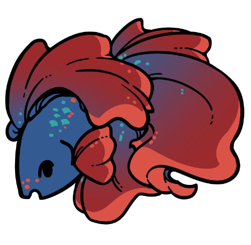 Betta (Blue red)
