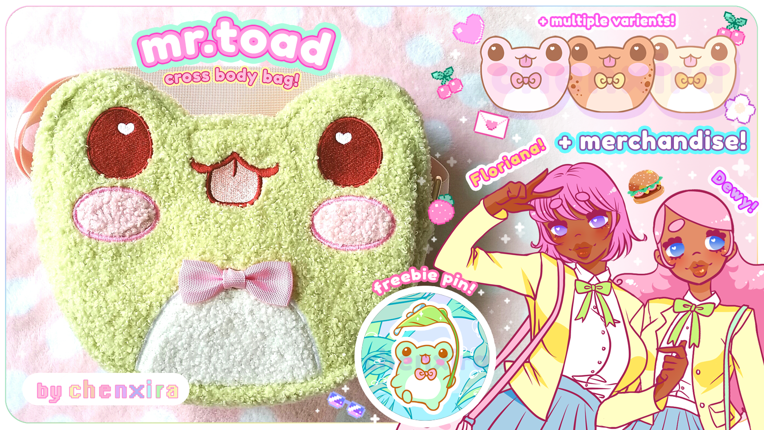 🐸 Mr.Toad Cross Bag + Froggie merch & enamel pins 🌷