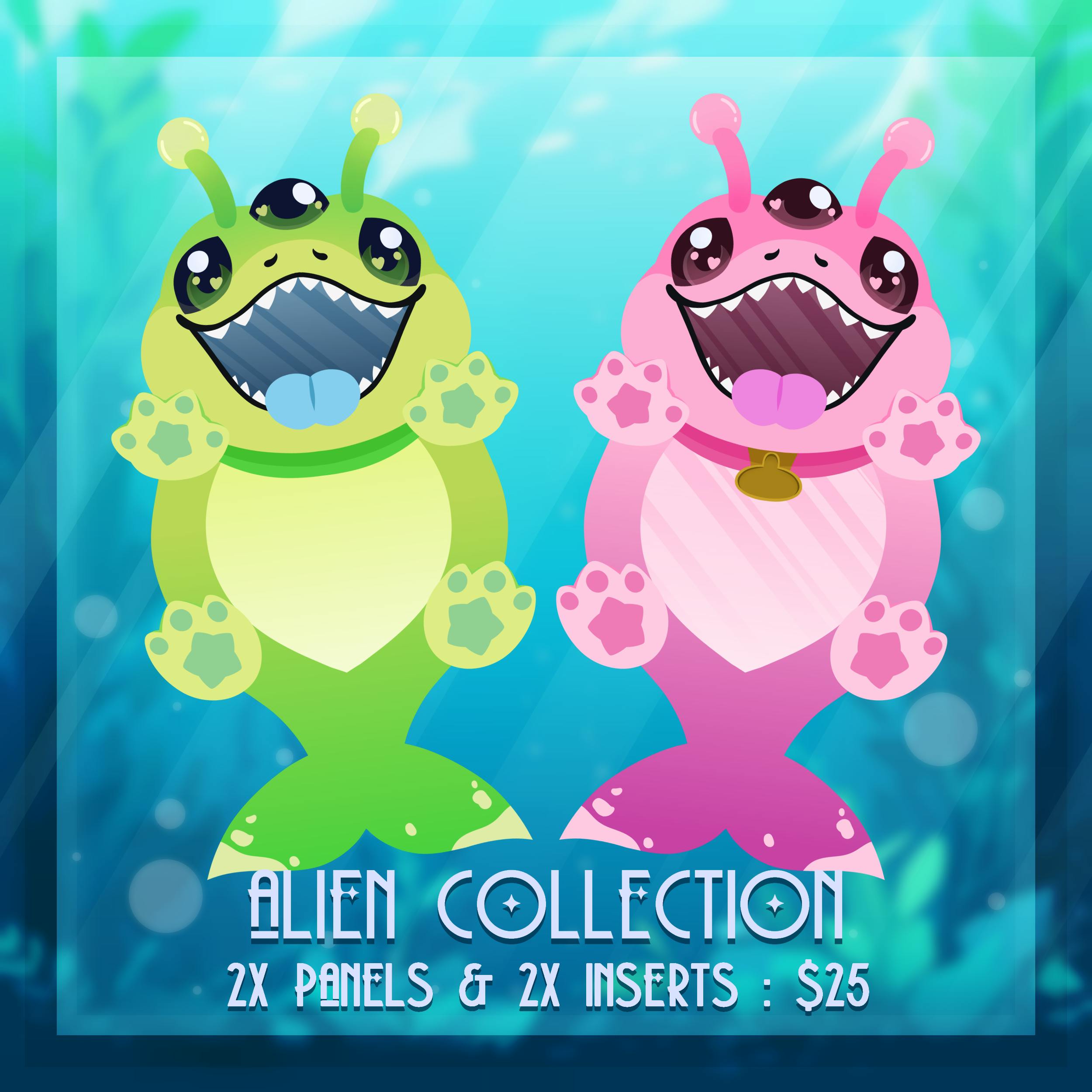 💚 [BUNDLE] 🛸 Alien Collection ; 2 Panels & Inserts ! 💗