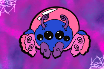 Hubba Bubba Jumping Spider Hard Enamel Pin