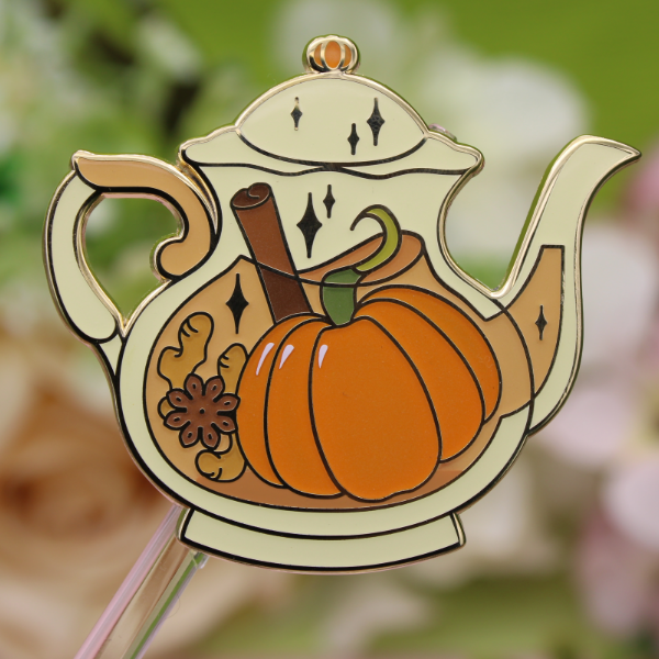 B-Grade Pin: Pumpkin Tea Pot