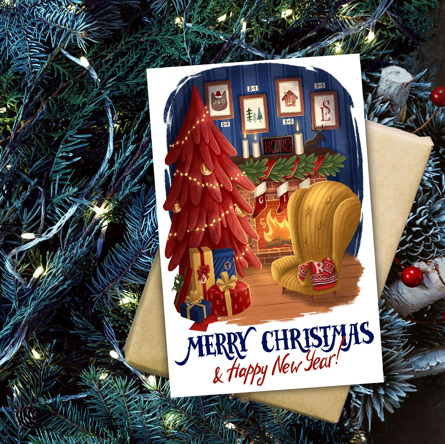 One folded card "Santa's Wish"