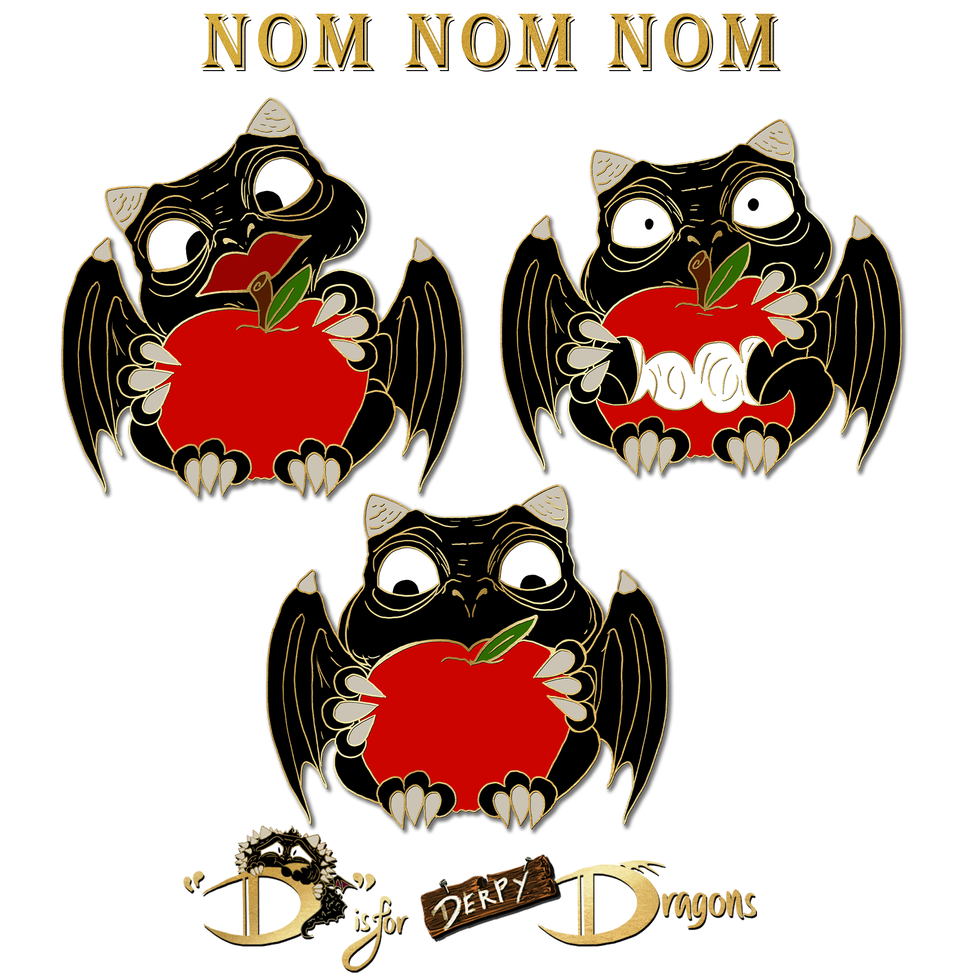Nom Nom Derpy set (3 pins)