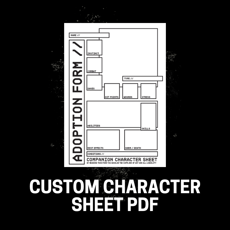 Pet-Companion Character Sheet PDF