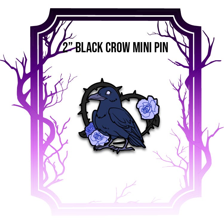 Black Crow Enamel Pin