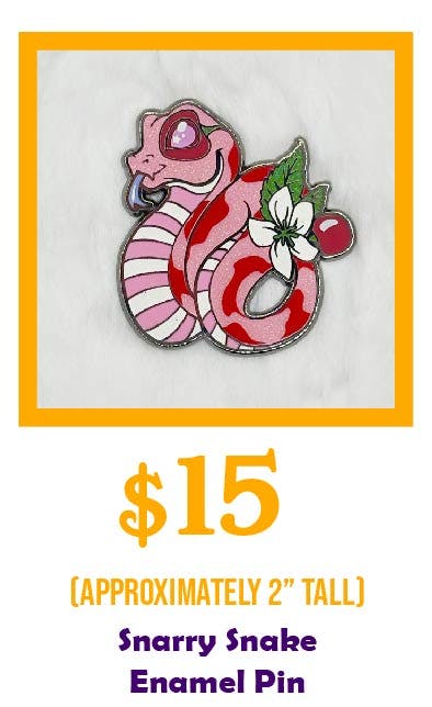 Snarry Snake Enamel Pin