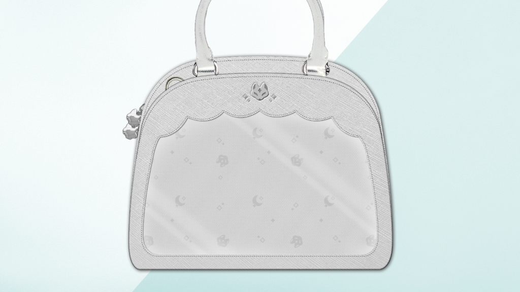 Sleepy Wolf Ita Purse - WHITE - SILVER Hardware