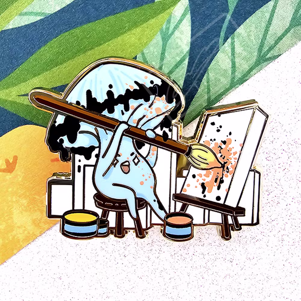 "Artist Shroomie" Enamel Pin