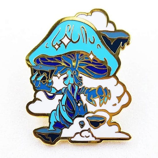 "Cloudscrape Sovereign" Mushroom Enamel Pin