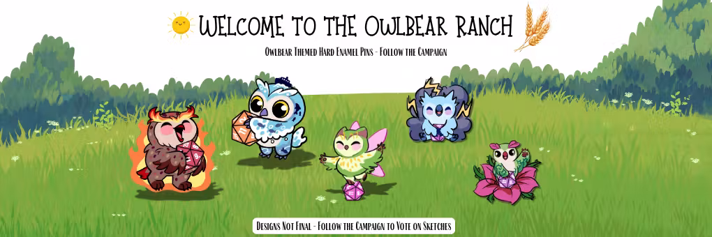 The Owlbear Ranch: Owlbear Hard Enamel Pins