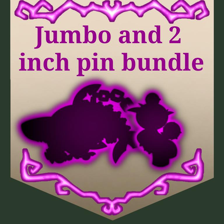 One Jumbo and One 2-inch Pin