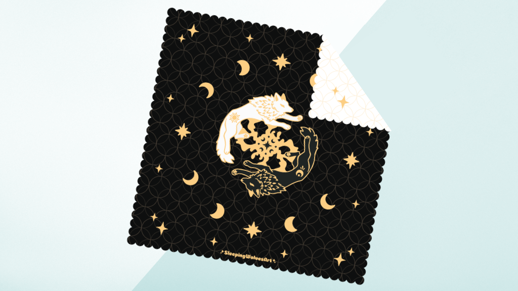 Day & Night Wolves Cycle Microfiber Cloth