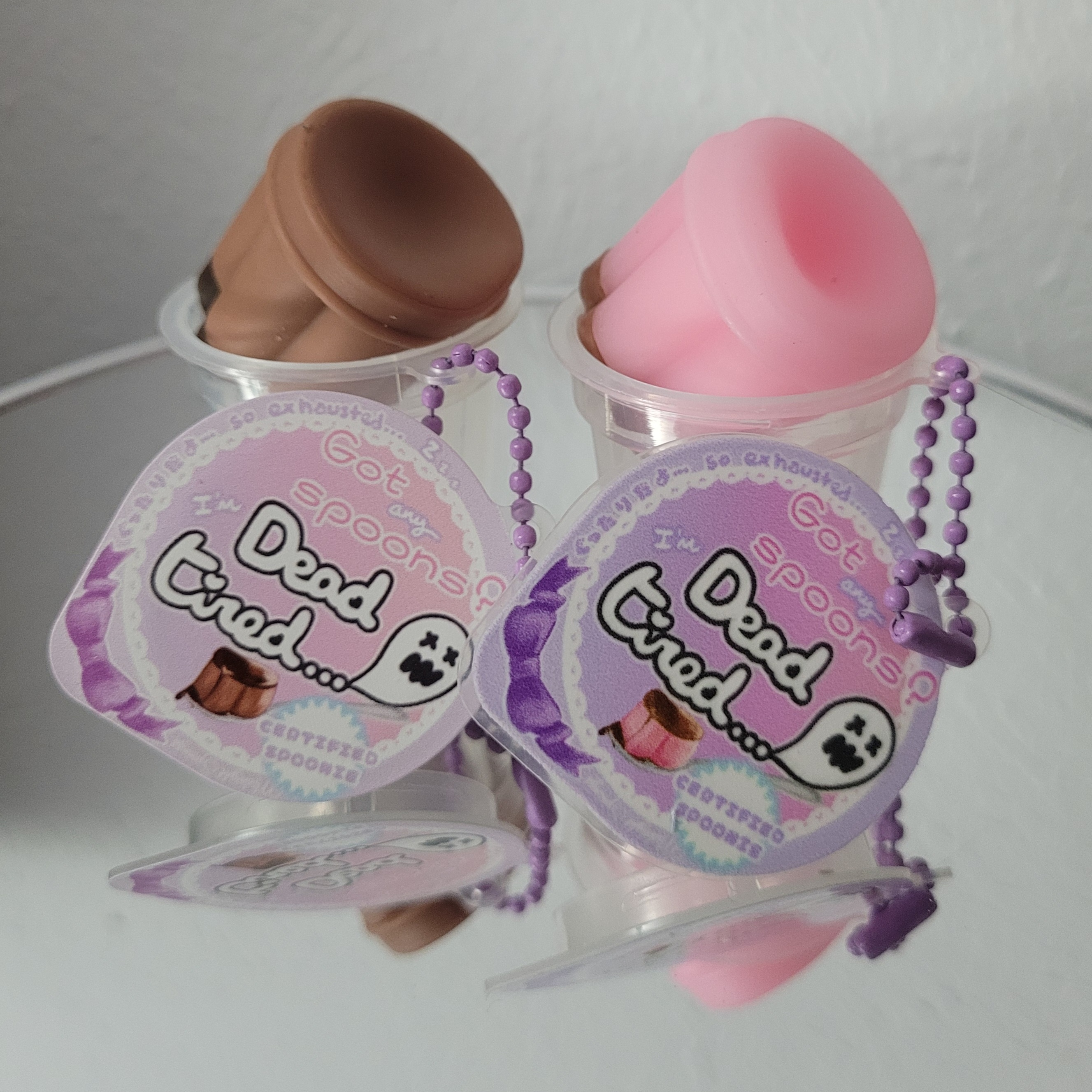 Chocolate Dead Tired Pudding Keychain