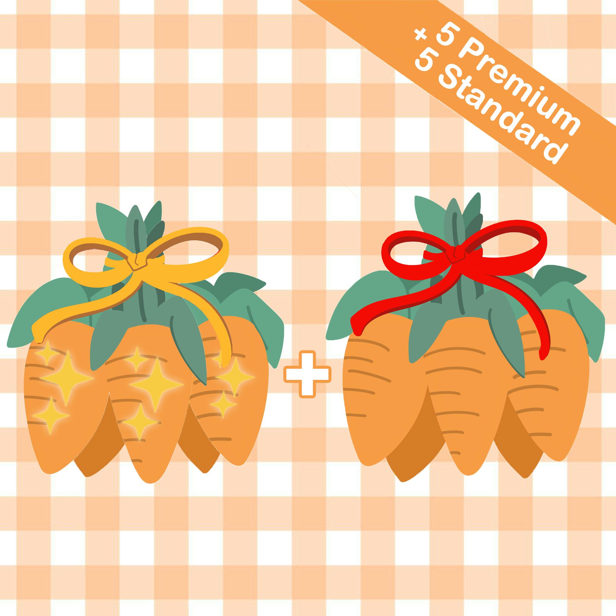 5 Premium + 5 Standard Pins