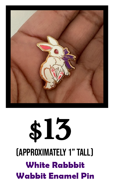 White Rabbit Enamel Pin