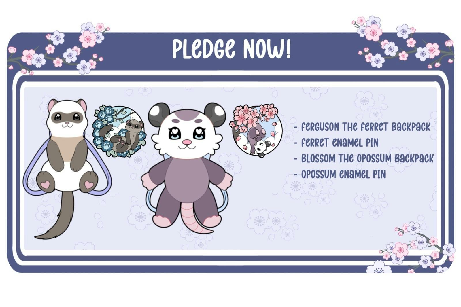 2 Premium Enamel Pins & Backpack Set