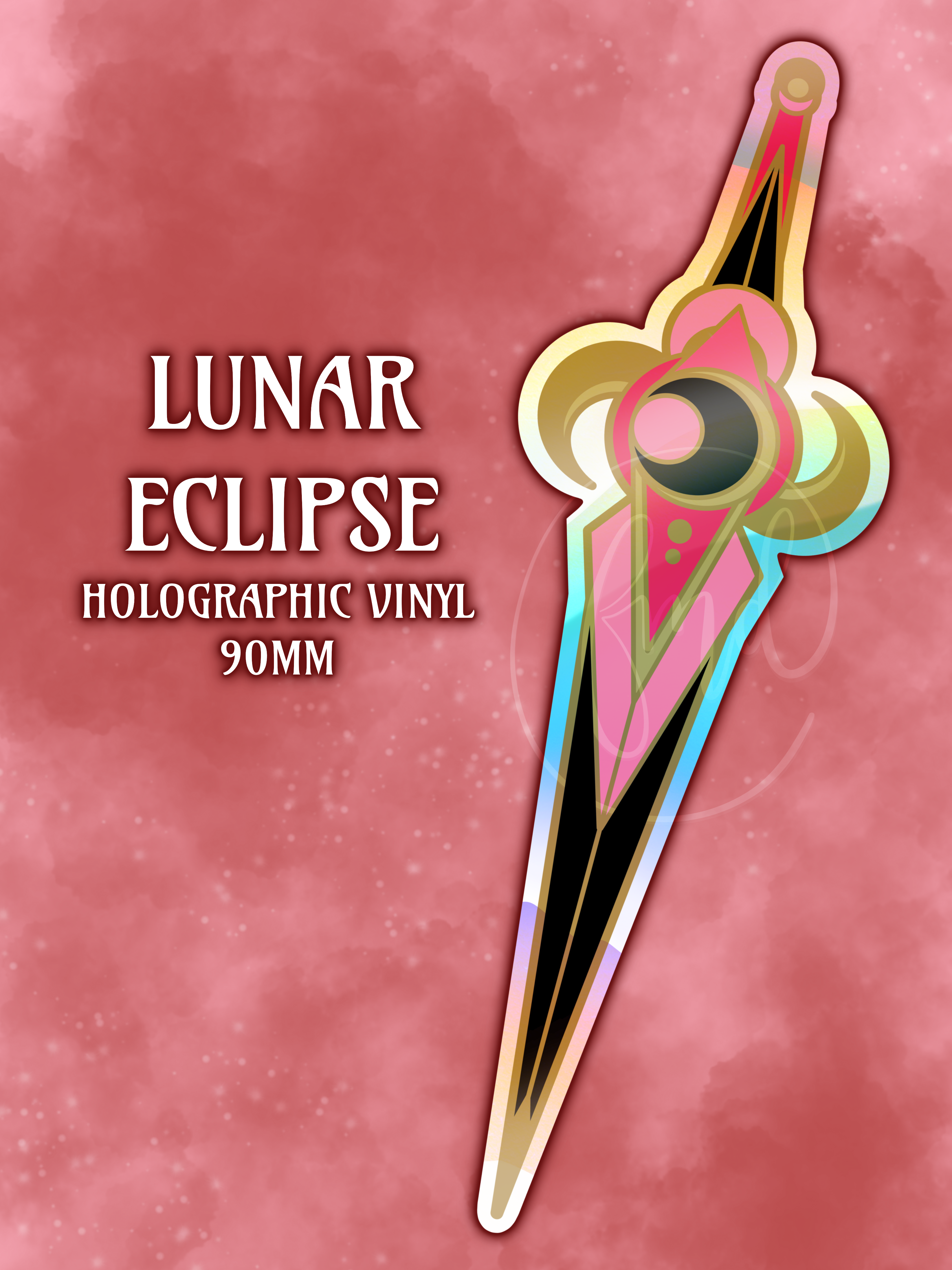 Lunar Eclipse Holographic Sticker