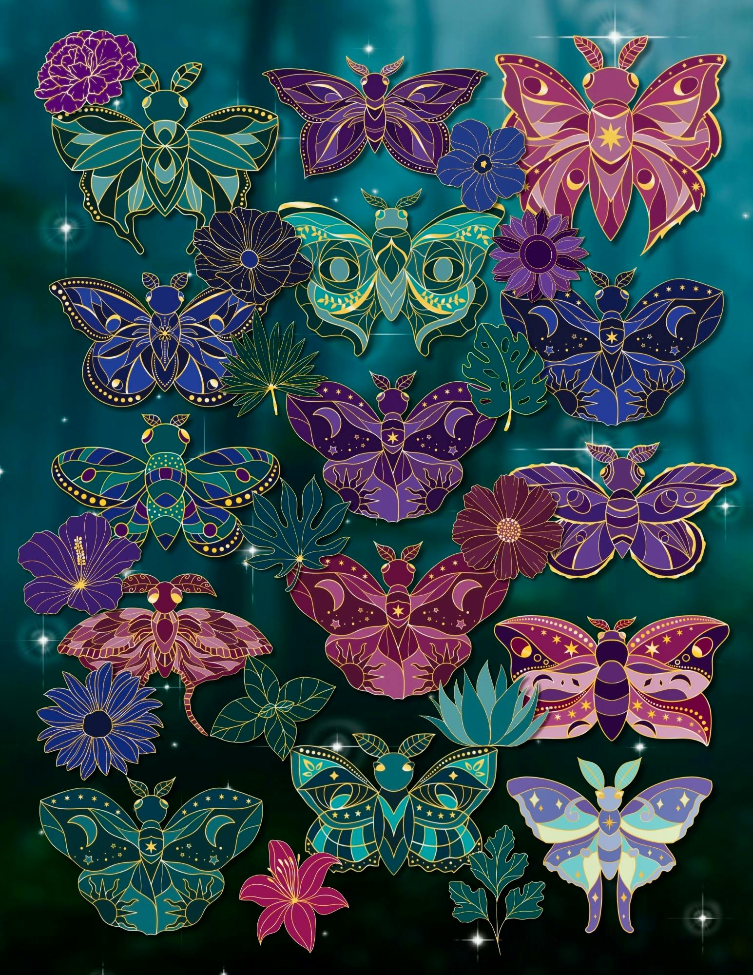 Flutter & Flora Mystery Pins Bag