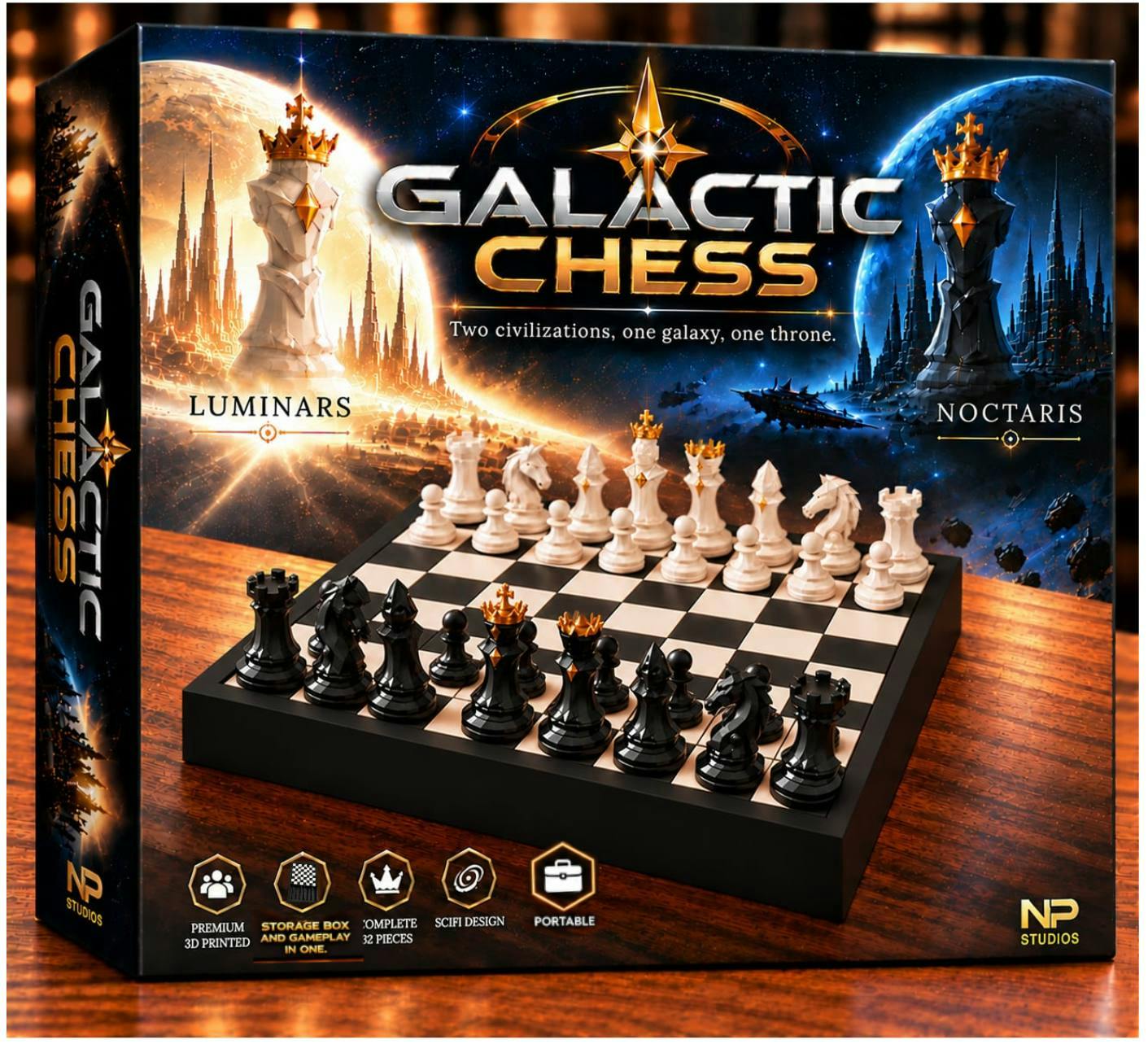 Galactic Chess – Portable Sci-Fi Chess Set — Coming Soon - BackerKit