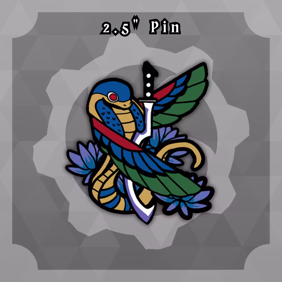 Blades Beasts and Blooms: 2.5in Egypt Pin